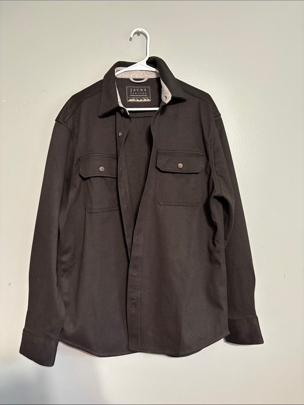 Jachs New York Men's Black Utility Shacket